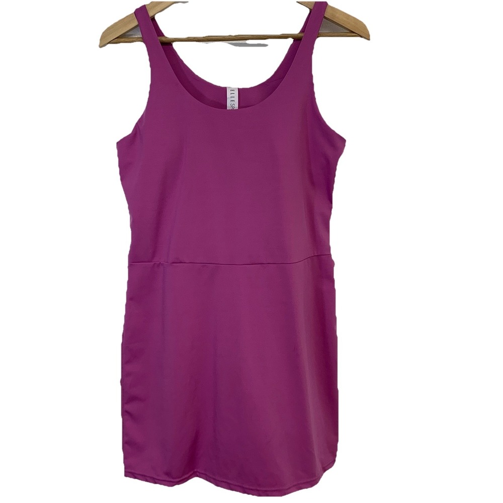 Elle Sport Athletic Tank Dress Shorts Purple Medium‎ Activewear Tennis Sports
